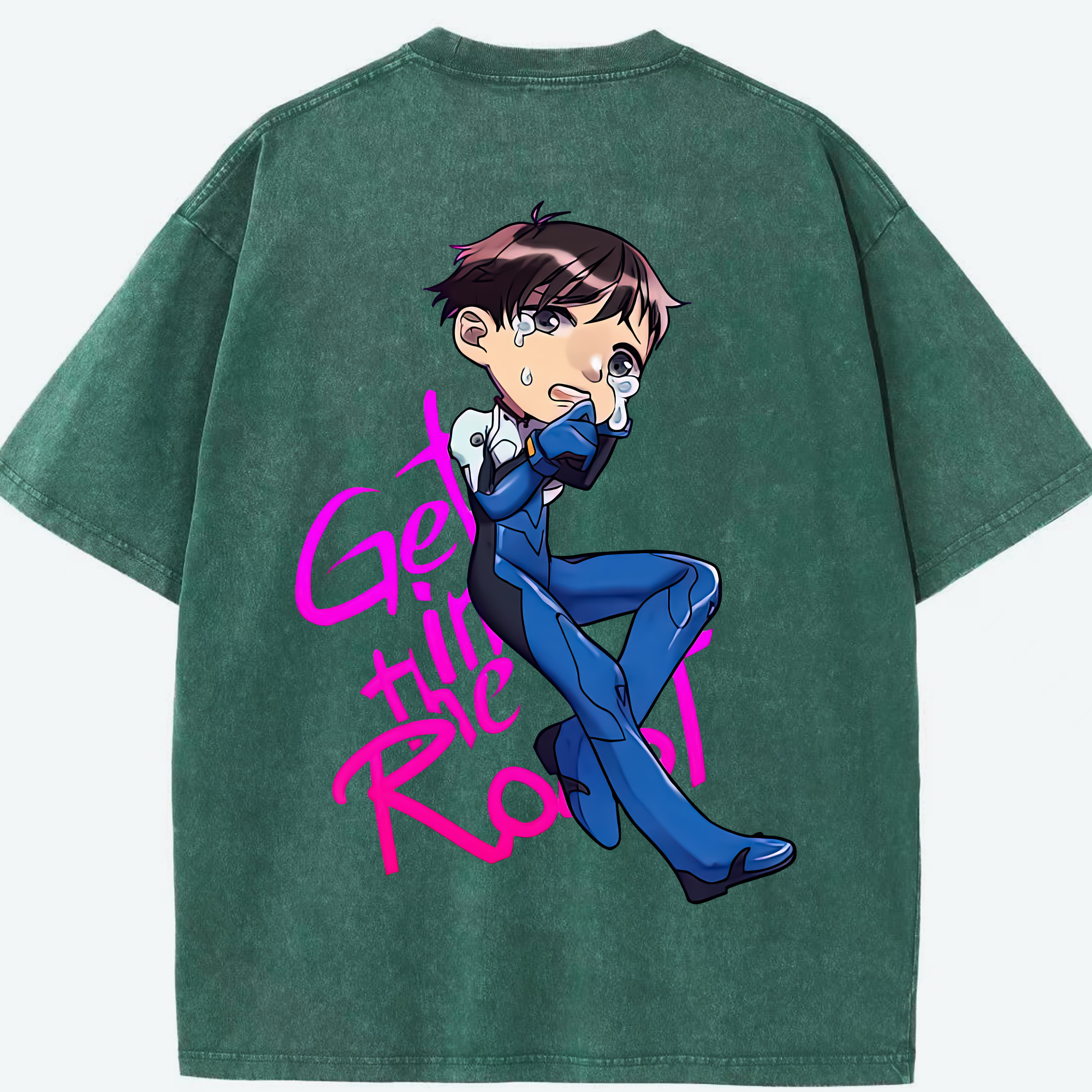 （画像用） EVA 新世紀エヴァンゲリオン 綿100% ヴィンテージ風 半袖Tシャツ（背面プリント）